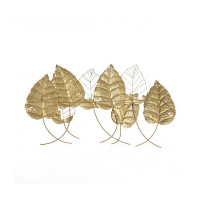 Stylecraft Gold Leaves Handmade Iron Metal Wall Art