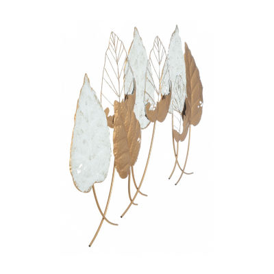 Stylecraft Gold Leaves Handmade Iron Metal Wall Art