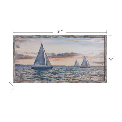 Stylecraft Sailing By Printed Wood Wall Art