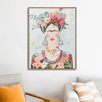 Stylecraft Boho Frida Portrait Framed Canvas Art