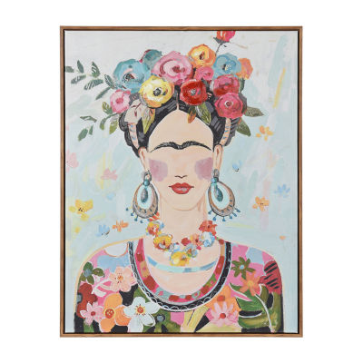 Stylecraft Boho Frida Portrait Framed Canvas Art