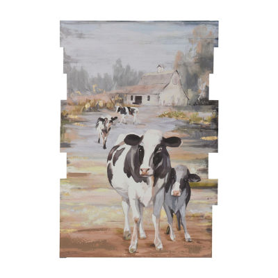 Stylecraft Country Cow Farmhouse Wood Wall Art