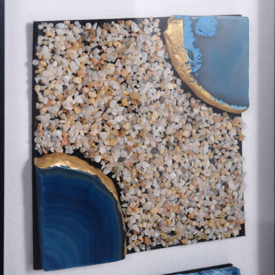 Stylecraft Agate Blue I Shadow Box Art