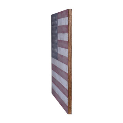 Stylecraft American Flag Painted Wood Wall Art