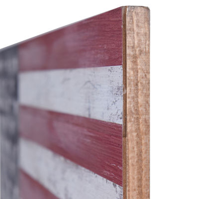 Stylecraft American Flag Painted Wood Wall Art