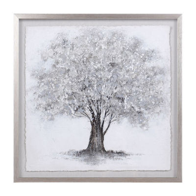 Stylecraft Silver Foliage Shadow Box Art