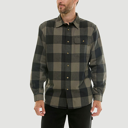 Hallstatt Mens Long Sleeve Regular Fit Flannel Shirt In Multi