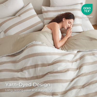 510 Design Merritt Yarn-Dyed Striped Easy Care Comforter Set