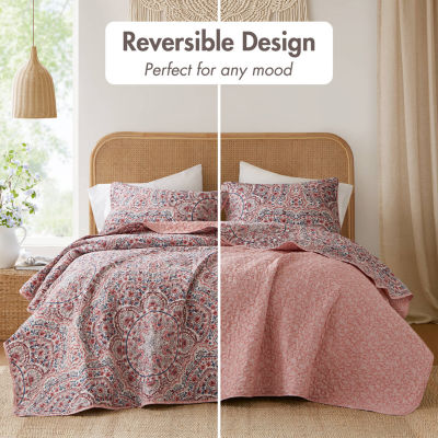 510 Design Valerie Boho Floral Reversible Quilt Set