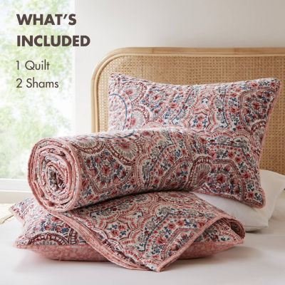 510 Design Valerie Boho Floral Reversible Quilt Set