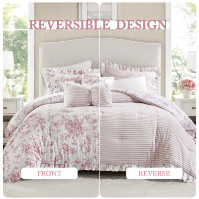 Madison Park Essentials Colette Reversible Comforter Set with Decorative Pillows