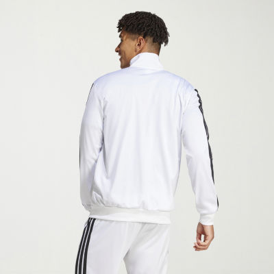 adidas Mens Mock Neck Long Sleeve Layered Top, Color: White - JCPenney