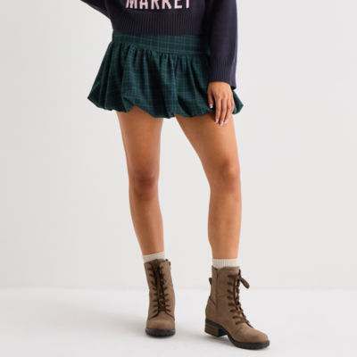 Arizona Bubble Womens Juniors Mid Rise A-Line Skirt