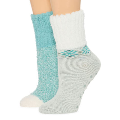 Cozy Crew Womens Multi-Pack 2 Pair Slipper Socks