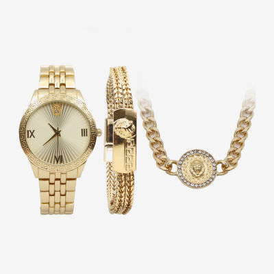 Mens Gold Tone 3-pc. Watch Boxed Set Mac7140jc - JCPenney