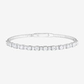 Pure Brilliance CZ Tennis Bracelet – 7 Or 8 Inch – Round Zirconia – Sterling Silver 925 – Platinum, Rose, Yellow, Silver Plated – Central Diamond Center