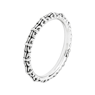 Personally Stackable Sterling Silver Oxidized Ring