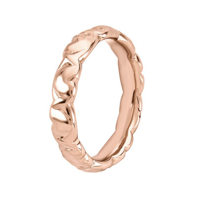 Personally Stackable 18K Rose Gold Over Sterling Silver 4.25mm Heart Ring