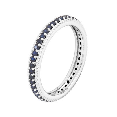 Personally Stackable Lab-Created Blue Sapphire Eternity Ring