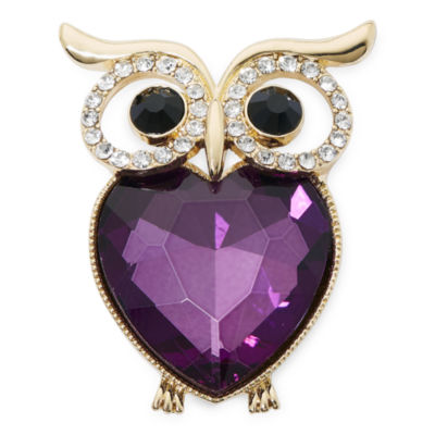 Monet® Crystal Owl Pin