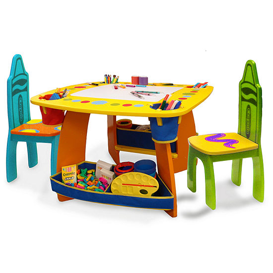 Crayola Grow 'N Up Wooden Kids Table And Chair Set