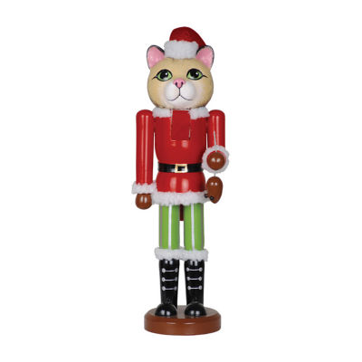 14" Christmas Cat Nutcracker