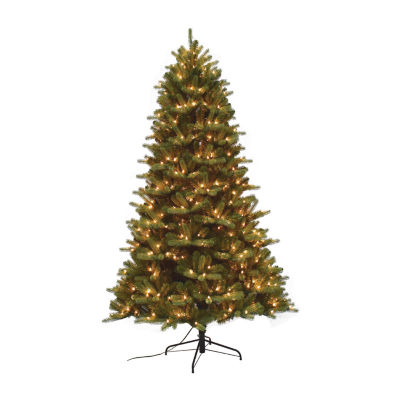 4 1/2 Foot PreLit Fir Christmas Tree, Color Tree Green JCPenney