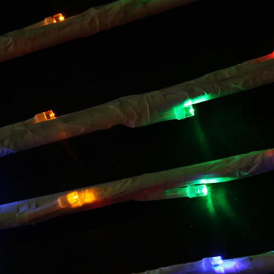 Set of 6 Branch Spray Driveway Pathway Markers - 6 ft  Multi-Color LED Lights