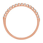 1/7 CT. T.W. Genuine Diamond 10K Rose Gold Band Ring