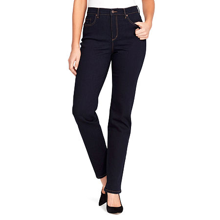 Gloria Vanderbilt Amanda Classic Women's Straight Jeans, 10 Petite, Blue