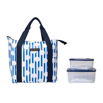 Isaac Mizrahi Inwood Insulated Tote With 2 Containers And Freezer