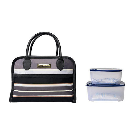Isaac Mizrahi Inwood Insulated Tote With 2 Containers And Freezer Packs
