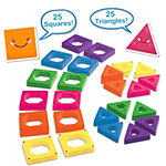 Discovery Kids 50-Piece Magnetic Tile Building Blocks Set