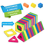 Discovery Kids 50-Piece Magnetic Tile Building Blocks Set