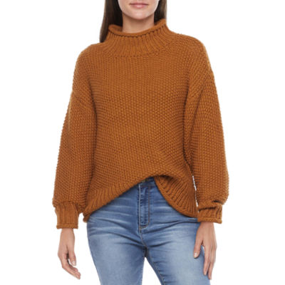 a.n.a Womens Mock Neck Long Sleeve Pullover Sweater