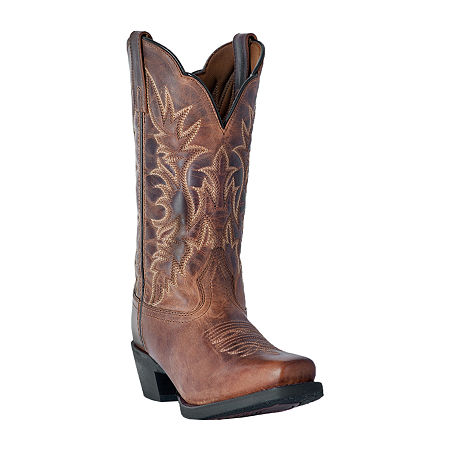 Laredo Womens Block Heel Cowboy Boots, 8 Medium, Brown