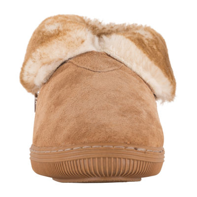 Lamo Womens Faux Fur Trim Bootie Slippers, Color: Brown JCPenney