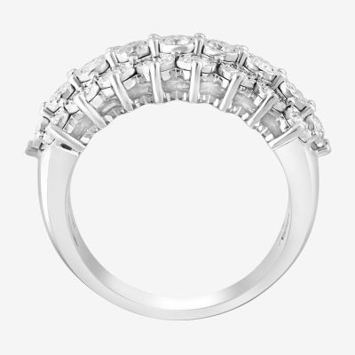 Effy  Womens 1 CT. T.W. Mined White Diamond 14K Gold Cocktail Ring