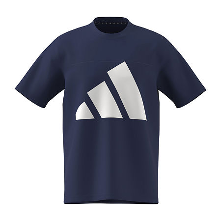adidas Mens Crew Neck Short Sleeve T-Shirt, Large, Blue