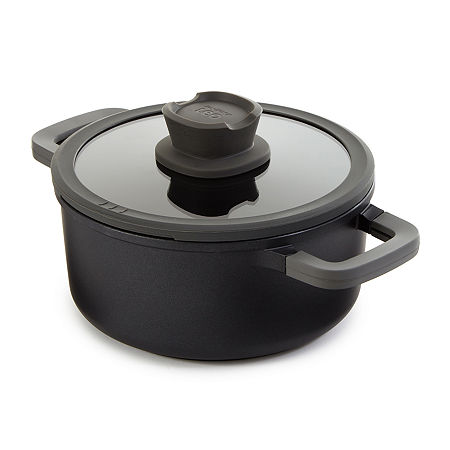 BergHOFF Leo Stone+ Cramic 3-qt. Non-Stick Stockpot With Lid, One Size, Black