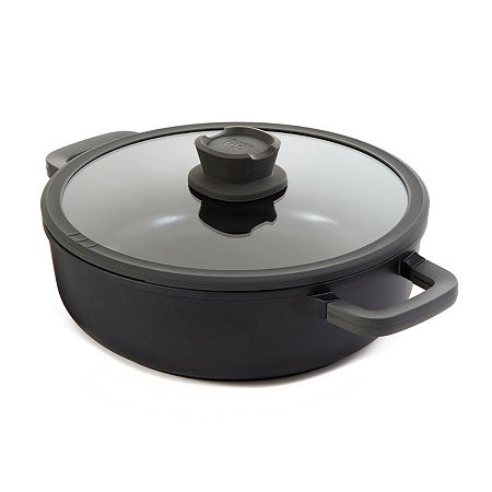 BergHOFF Leo Stone+ Ceramic Non-Stick 5-qt. Saute Pan With Lid, One Size, Black