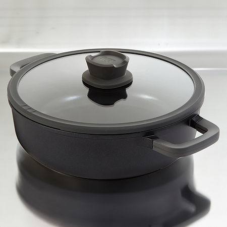 BergHOFF Leo Stone+ Ceramic Non-Stick 5-qt. Saute Pan With Lid, One Size, Black