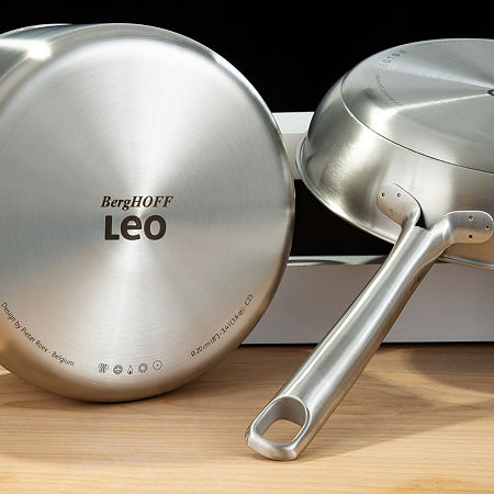 BergHOFF Leo Graphite Recycled 18/10 Stainless Steel 10 Frying Pan, One Size, Silver