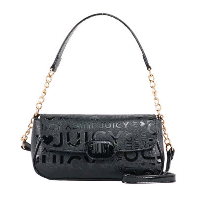 juicy Juicy By Juicy Couture Jet Set Shoulder Bag, Color: Liquorice