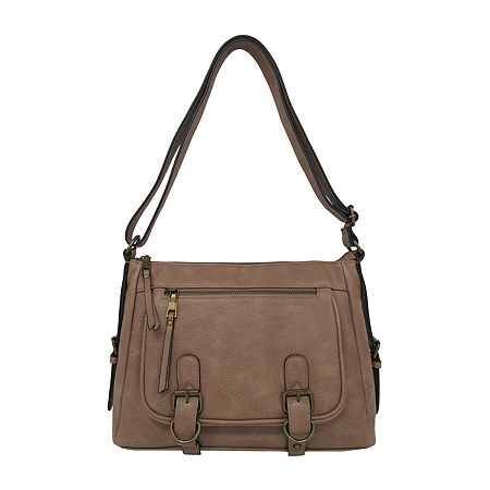 Bueno Of California Glenhaven Buckle Front Crossbody Bag In Brown
