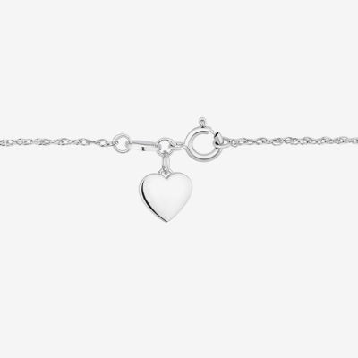 (I, I2) Womens 1/6 CT. T.W. Lab Grown White Diamond 14K Rose Gold Over Silver Sterling Silver Heart 18 Inch Pendant Necklace