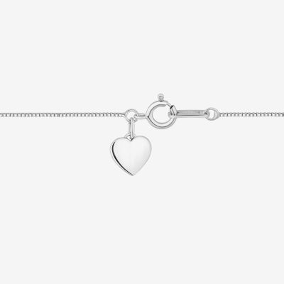 Hallmark Diamonds (I, I2) Womens 1/5 CT. Lab Grown White Diamond Sterling Silver Heart 18 Inch Pendant Necklace