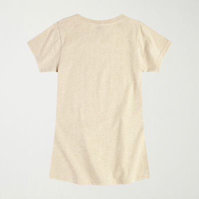 Little & Big Kid Girls Crew Neck Short Sleeve Snoopy Graphic T-Shirt