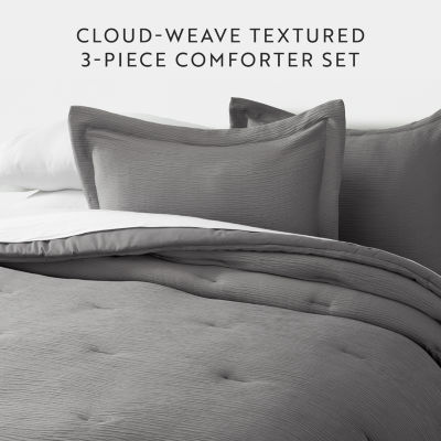 Casual Comfort Textured Cloud Gauze Down Lightweight Comforter Set