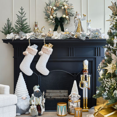 North Pole Trading Co. 10in Drum Christmas Tabletop Decor